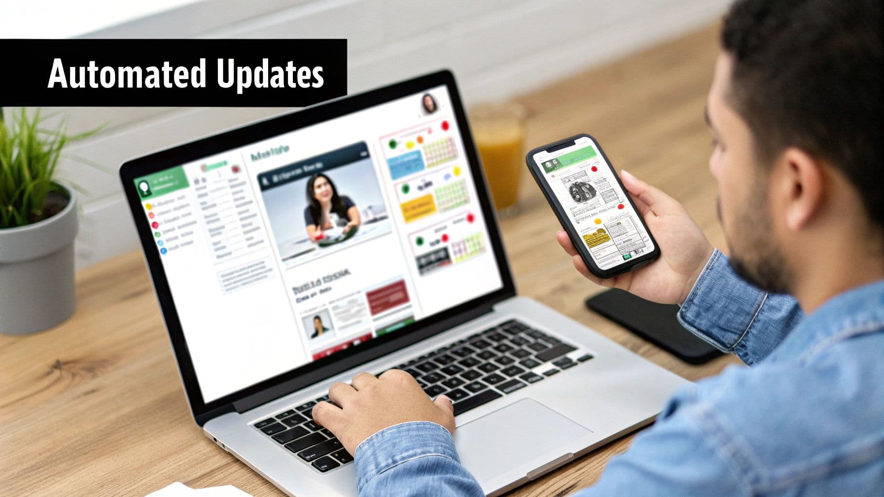 Meeting productivity illustration showing AI tools and meeting summaries