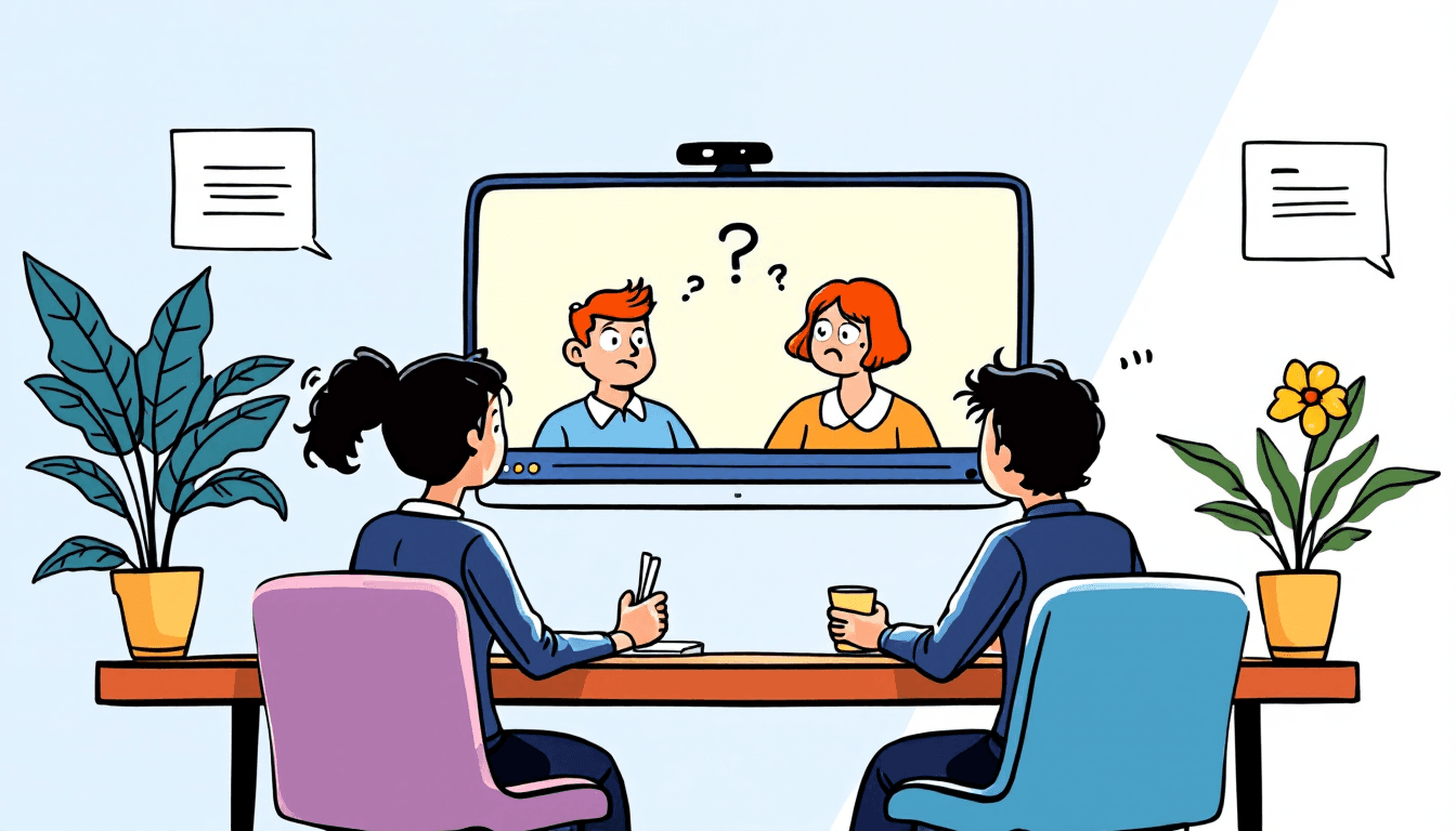 Professional remote meeting with participants following proper video call etiquette